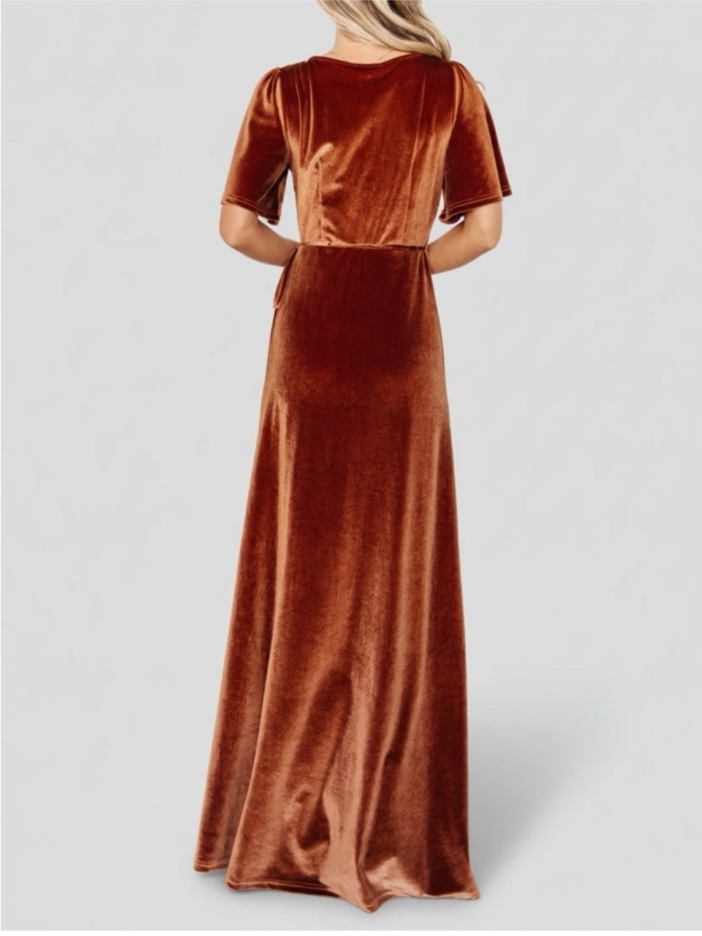 NWT Baltic Born Meghan Short Sleeve Velvet Wrap Maxi Dress Size XL - Picture 3 of 15